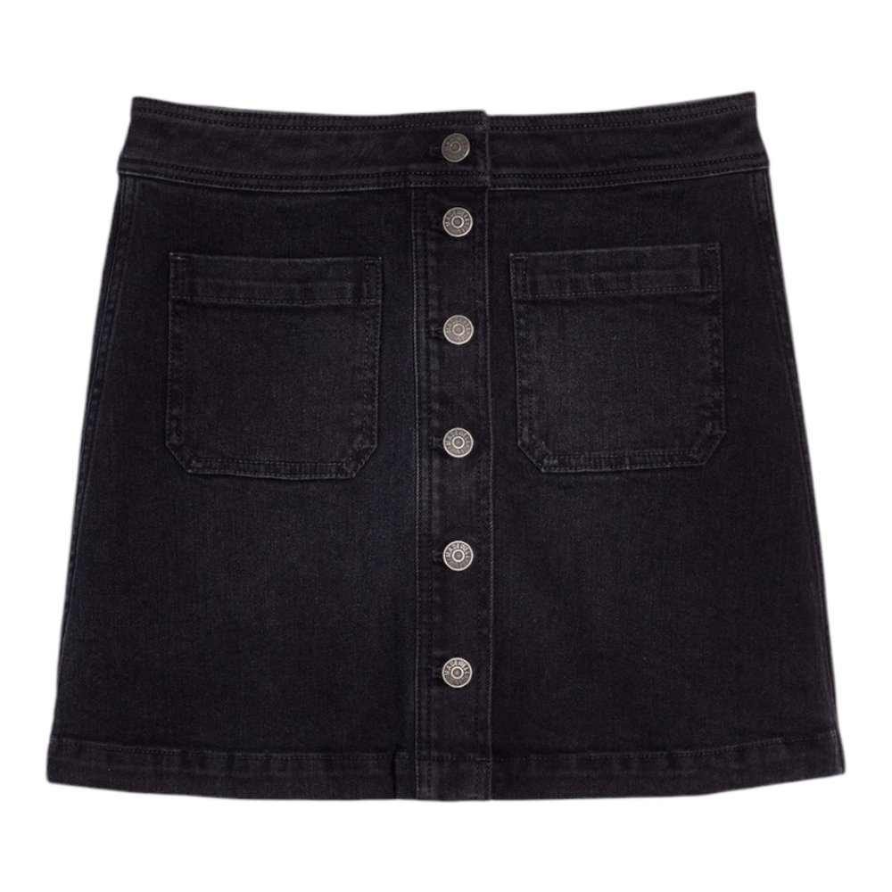 Madewell Stretch Denim A Line Skirt Size 4 Charcoal Style AB 514